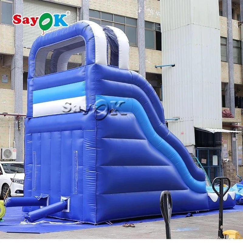 Large Inflatable Water Slide Park 6m Heavy-Duty Inflatable Climbing Bounce with Silde for Kids Outdoor Park Events