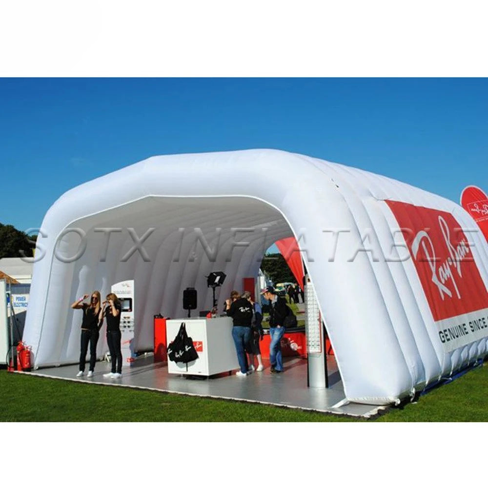 Event Tent Dj Backdrop Props Bespoke Inflatable Stage Cover With Big Opening Blow Up Inflatable Stage Roof Outdoor