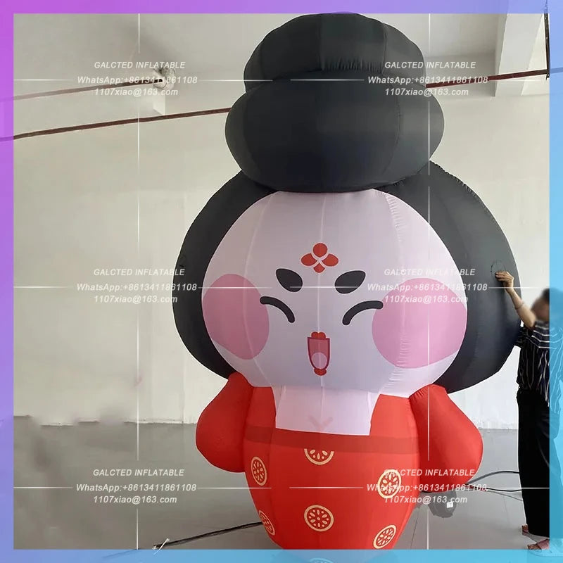 Tang Fengguo Chaoguo style doll Inflatable cute cartoon antique  girl air model custom shopping mall atrium layout