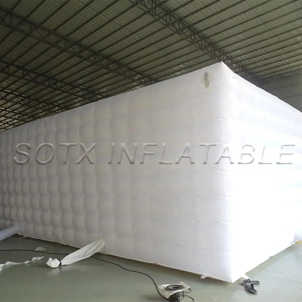 light for eventHigh quality Giant white 4/5m square inflatable cube tent square tent customized inflatable photo booth with LED