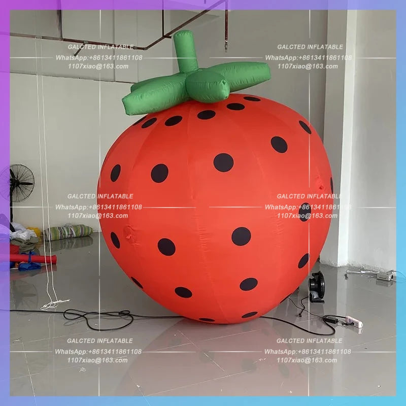 summer fruit fair layout mall Air-filled simulation strawberry air model atrium outdoor market drainage