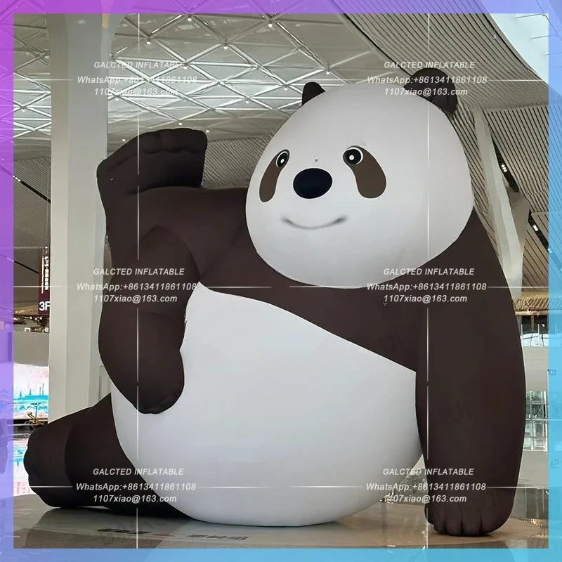 chinese animal air blow wildlife Popular inflatable panda  forest huge pandas decoration