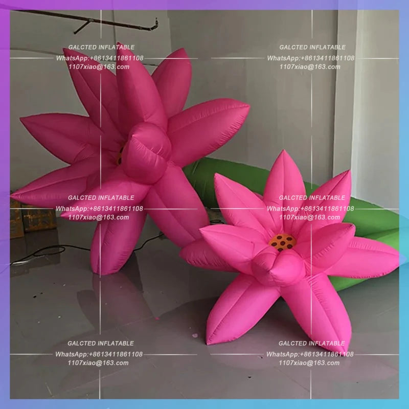 Chinese lighting decorative ads Inflatable Lotus Air Model Outdoor Park campsite Chinatown can be customized