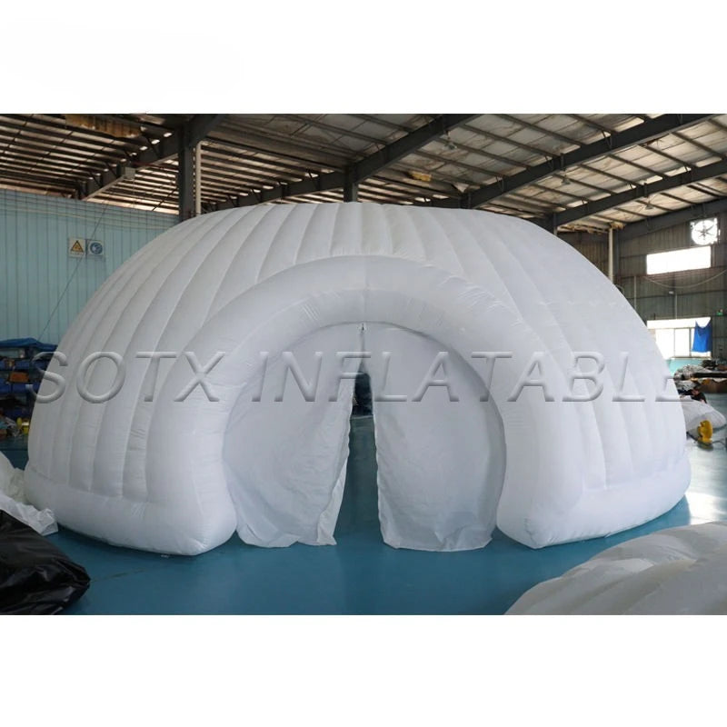 Wedding Show Decoration 8x3.2mH Giant Inflatable Roofless Igloo Dome Tent Inflatable Igloo Panorama Tent for Events Party
