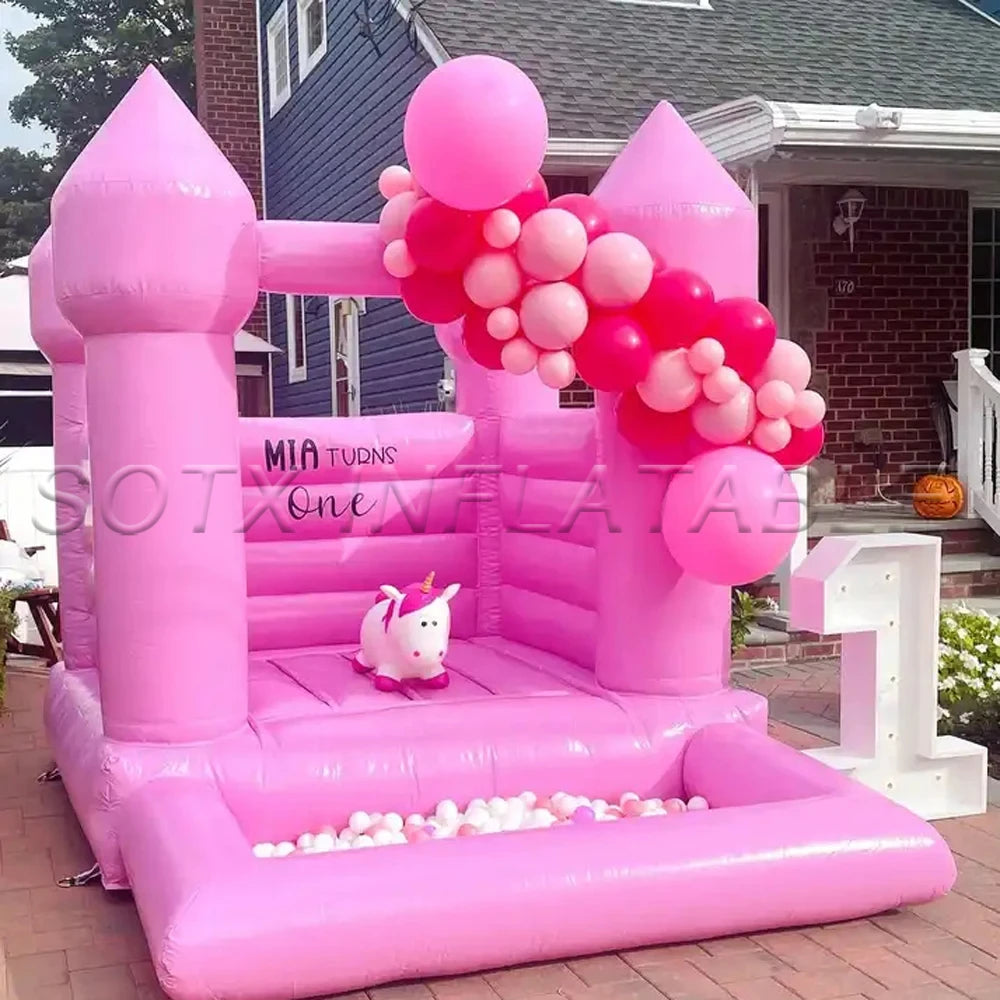 For Party Event Mini Toldder White Inflatable Bounce House Kids Commercial Jumper Bouncer Wedding Bouncy Castle With Ball Pit