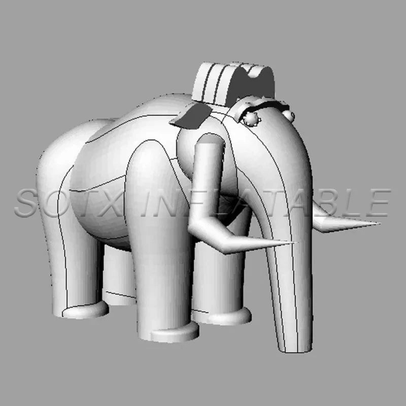 Commercial Use Giant Inflatable Elephant 6.6x4.4mH Inflatable Elephant Animal Cartoon Model for Advertising