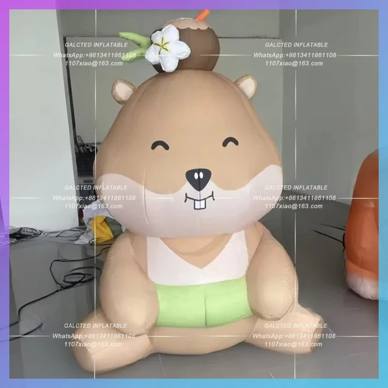 animal smile rat for children's Zoo inflatable hamster cute gray cartoon theme activity