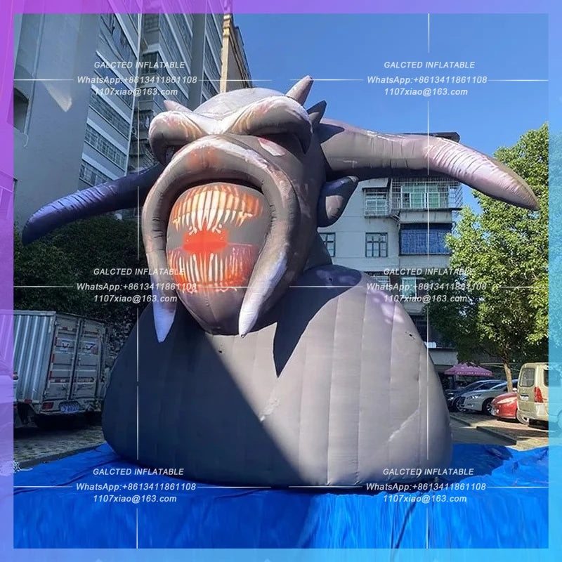 Devil Model Horn Horn Hell Fiend Inflatable simulation western  IP Halloween theme park horror atmosphere game props