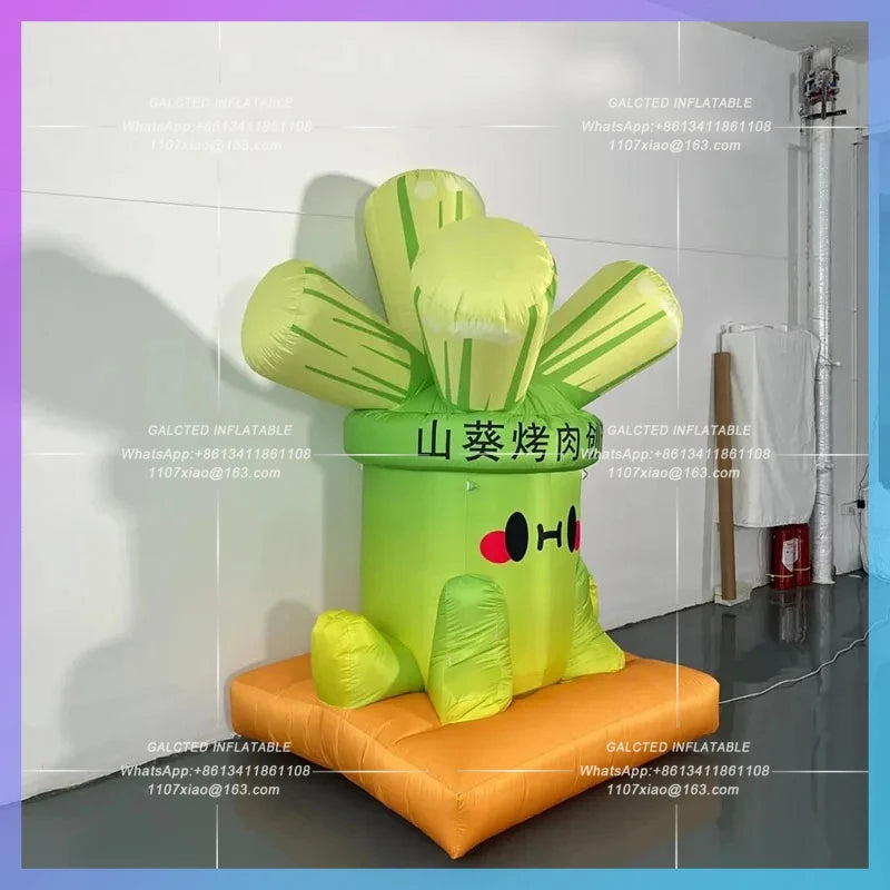 model onion okra farm mascot Inflatable vegetable sprite gasIP image custom bar parade props lighting layout