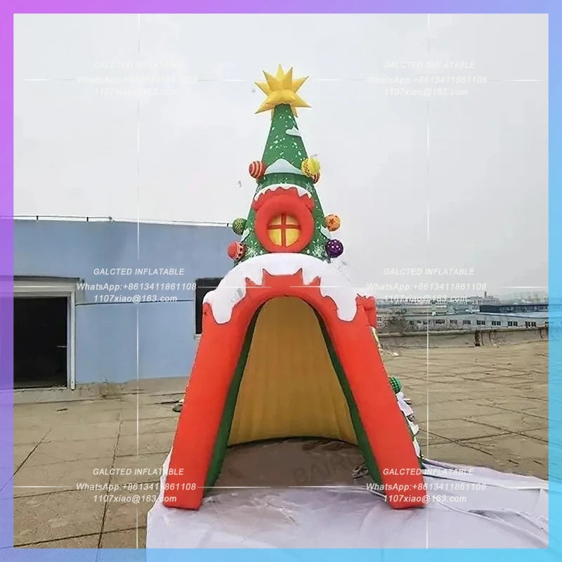 inflatable tree home children playground 2025 christmas decoration balloon house new santa claus gift tent house