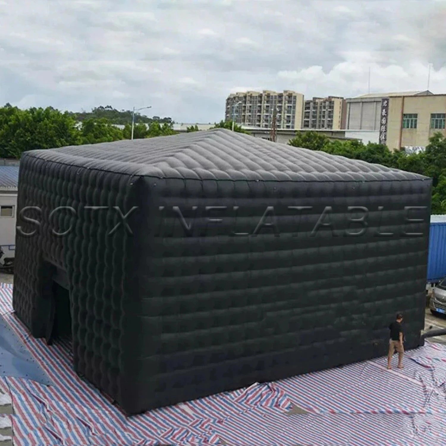 Event With Air Led Lighting Inflatable Cube Tent Inflatable Cube Building Nightclub Party Bar Tent Night Club For Disco Wedding
