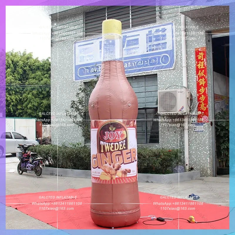 Inflatable Custom Bottle Logo Printing Promotional 3 Meters Tall Big Inflatable Bottle Inflatable Bottle Balloon Toys