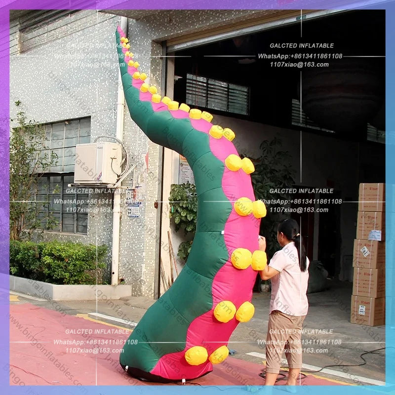 Inflatable Octopus Tentacles Commercial Inflatable For Building Decoration / Giant Green Tentacle Balloons Toys