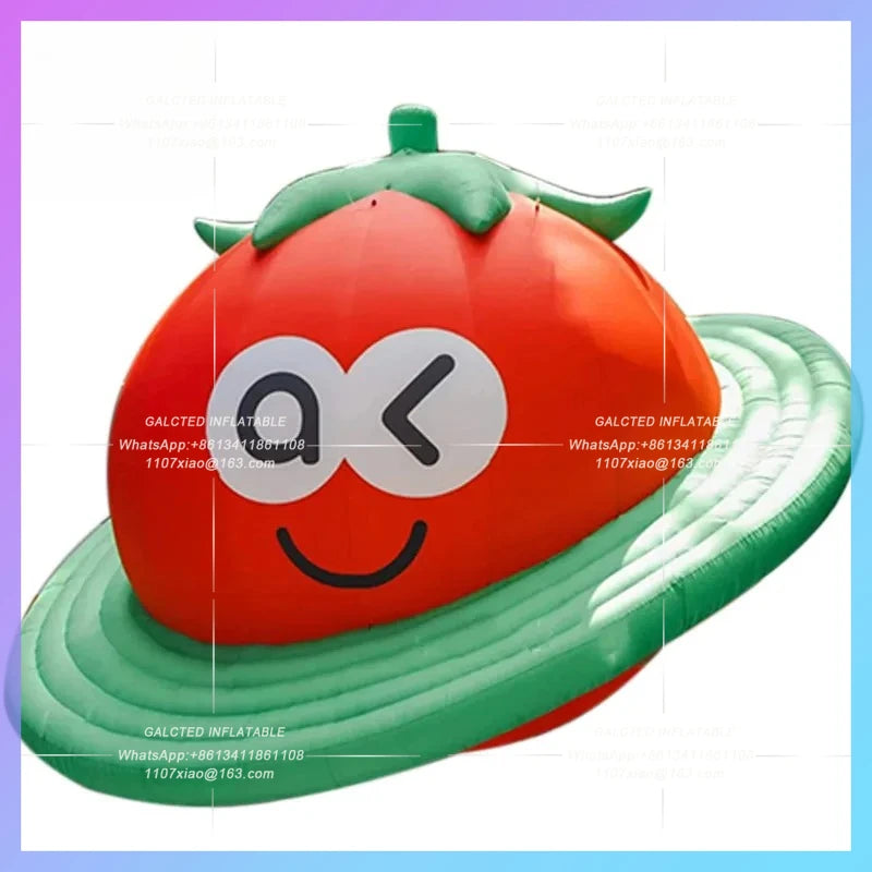 mall atrium farm courtyard party Inflatable tomato model lights advertising placement lighting layout