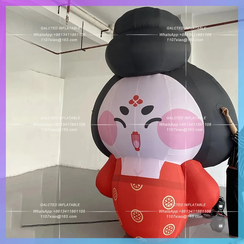 Tang Fengguo Chaoguo style doll Inflatable cute cartoon antique  girl air model custom shopping mall atrium layout