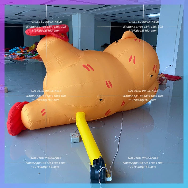 Cute Animal Air Model Mascot Inflatable cartoon orange cat air model Shopping Mall Plaza IP exhibition model