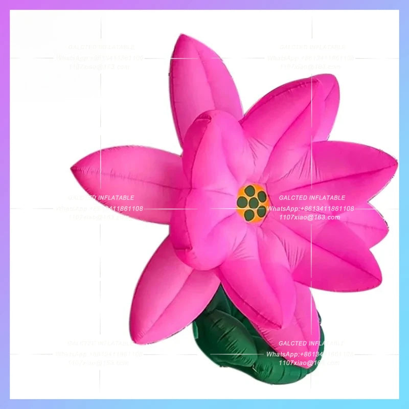 Chinese wind ancient town commercial Inflatable simulation lotus air model street facade decorative lighting advertising