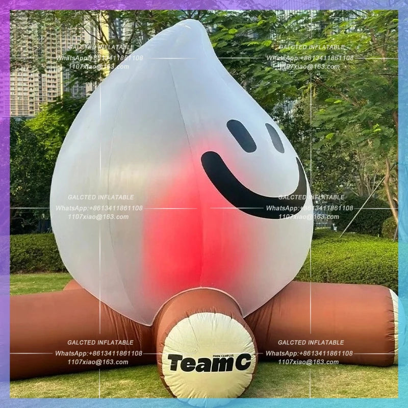 Inflatable Durian Fruit Balloon Factory Complete Giant  Durian with Air Blower for Store Promotion
