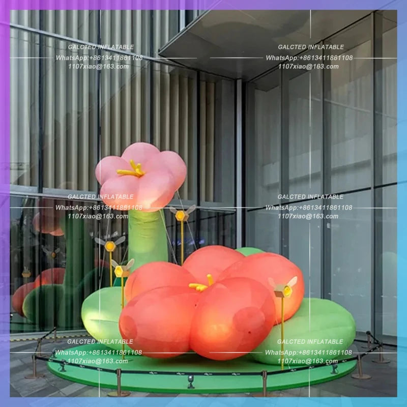 Theme Park Beach Photo Party Inflatable Flower Model Mall Outdoor Bar plant theme Earth Nature Day