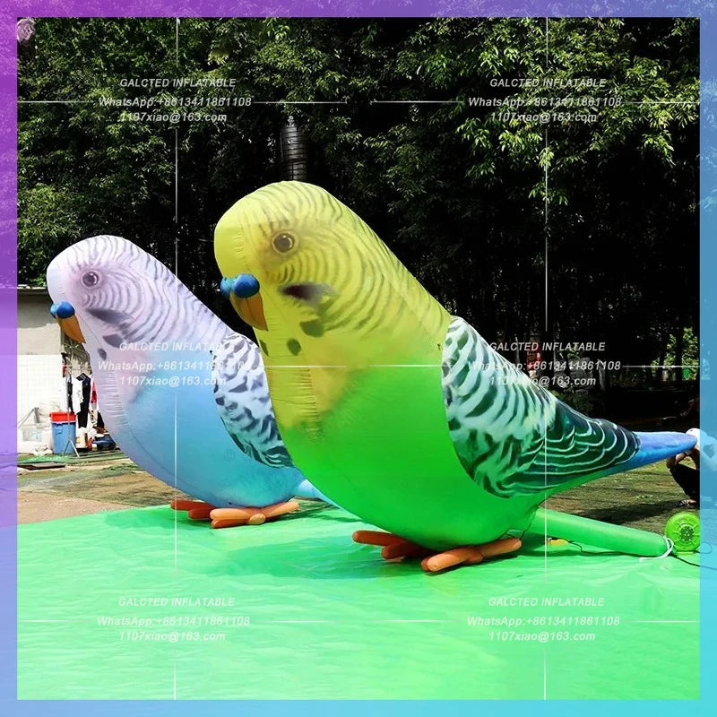 Advertising Event Decoration Realistic Inflatable Parrot Balloon For  3m/10ft Height Budgie Balloon Balloon Toys