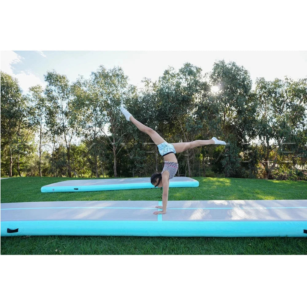 Yoga Training Floor 2024 Hot Sale Custom Logo Inflatable Air Track With Electric Pump Gymnastics Tumbling Air Mat Indoor Outdoor
