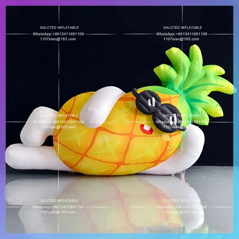 Model Enterprise mascot IP Inflatable Cartoon Pineapple Doll Air Custom Summer Fruit Festival fair drainage