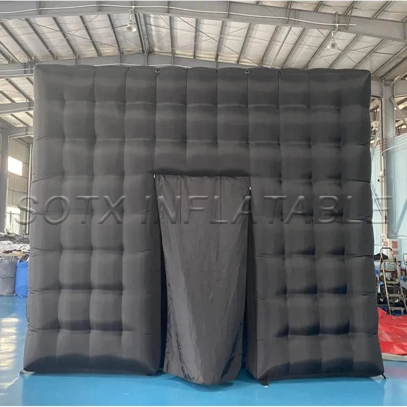 Show Exhibition Giant Inflatable Tent House Photo Booth Backdrop Black Inflatable Cube Tent for Event Club Party Wedding