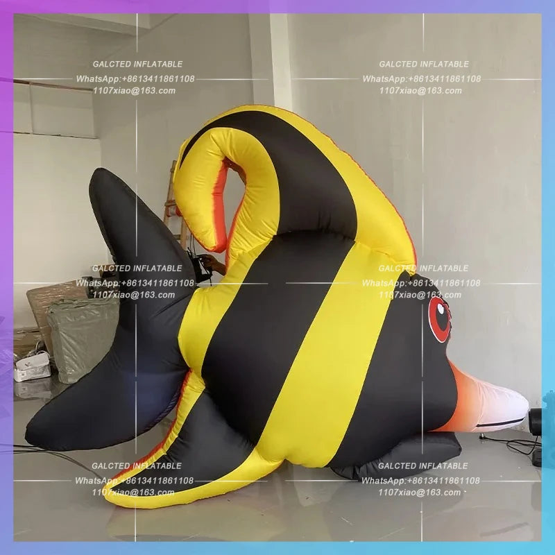Plaice Underwater World Marine Large inflatable tropical fish model simulation Theme Park Stage Parade Interactive Props
