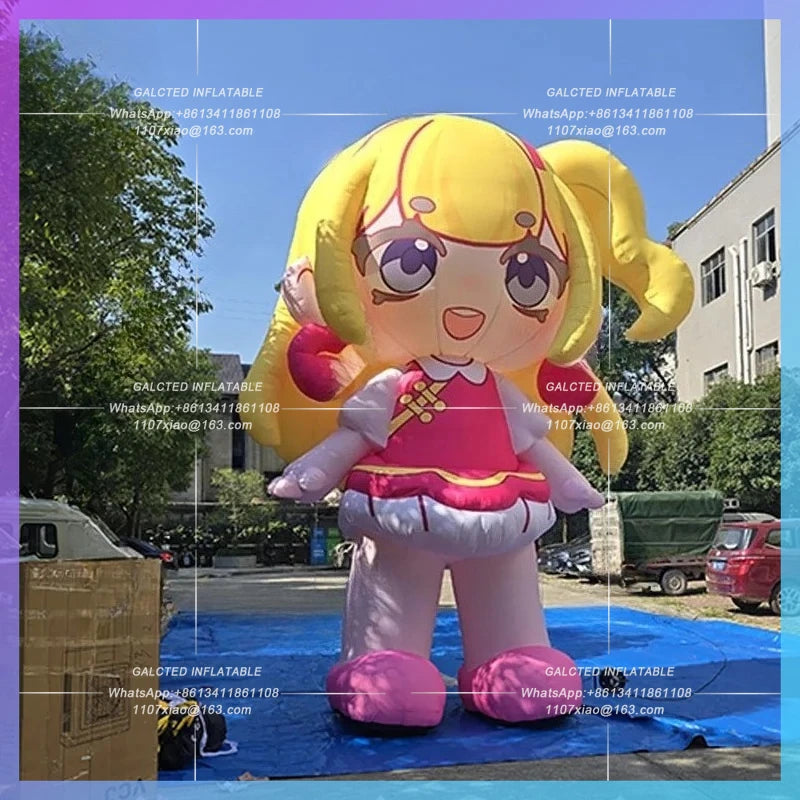 Star Idol custom support concert photo Inflatable cartoon blonde red dress stand-up girl model support props