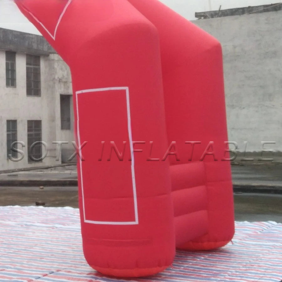 doors for Triathlon 6x3.8m free standing balloon inflatable tubular entrance,4 legs start finish line arch