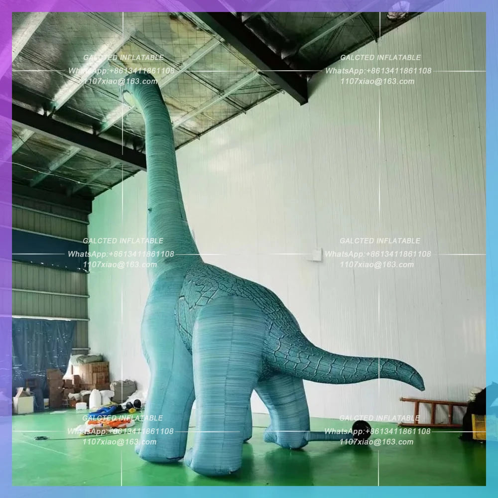 Inflatable Brachiosaurus Dinosaur Jurassic Period Theme 8m Giant Air Blow Up Tallest Dinosaur With Long Neck For Outdoor Adverti