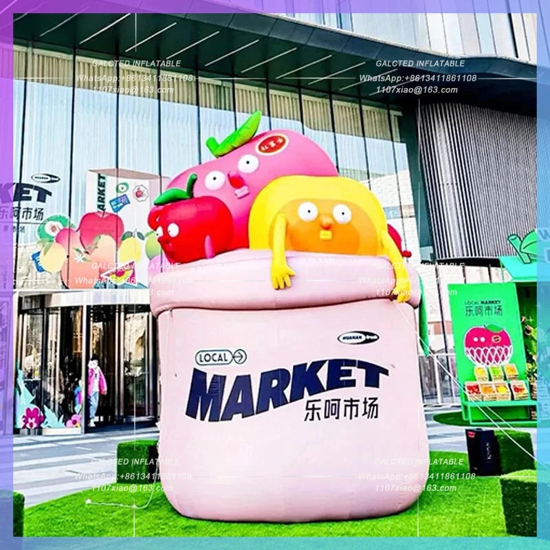 Bar Bazaar Rural Party atmosphere props Inflatable Sacks Apple Air Model Shopping Mall