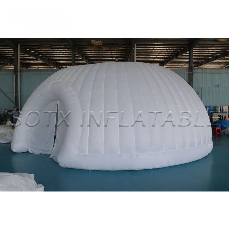 Wedding Show Decoration 8x3.2mH Giant Inflatable Roofless Igloo Dome Tent Inflatable Igloo Panorama Tent for Events Party
