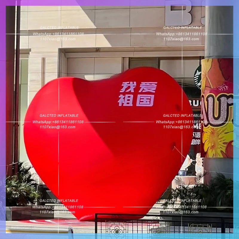 China air modleFor Advertising Custom Inflatable Red Heart I Love Air Love Shape Balloon Decoration
