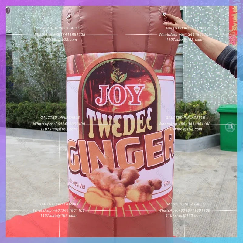 Inflatable Custom Bottle Logo Printing Promotional 3 Meters Tall Big Inflatable Bottle Inflatable Bottle Balloon Toys