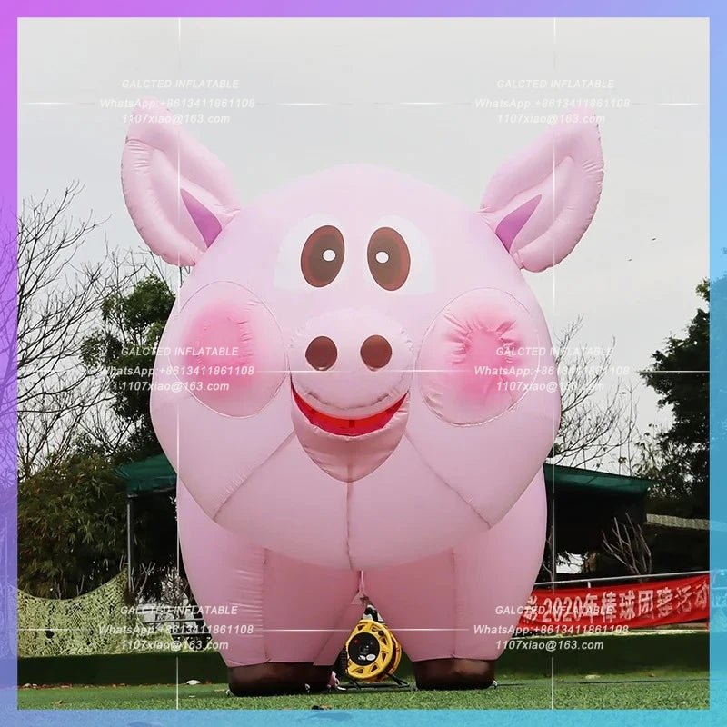 Inflatable Pink Pig Lovely Cartoon Pig Balloon Inflatable Toys Outdoor Decoration 3.36x1.86x2 Meters  for Sale-Toys