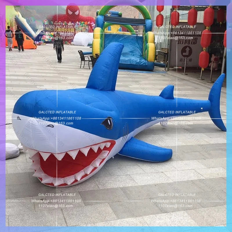 Inflatable Ocean Theme Decorations 16.4Ft Inflatable Cartoon Shark Model  Outdoor/Indoor inflatable Toys For Party-BG-A1102