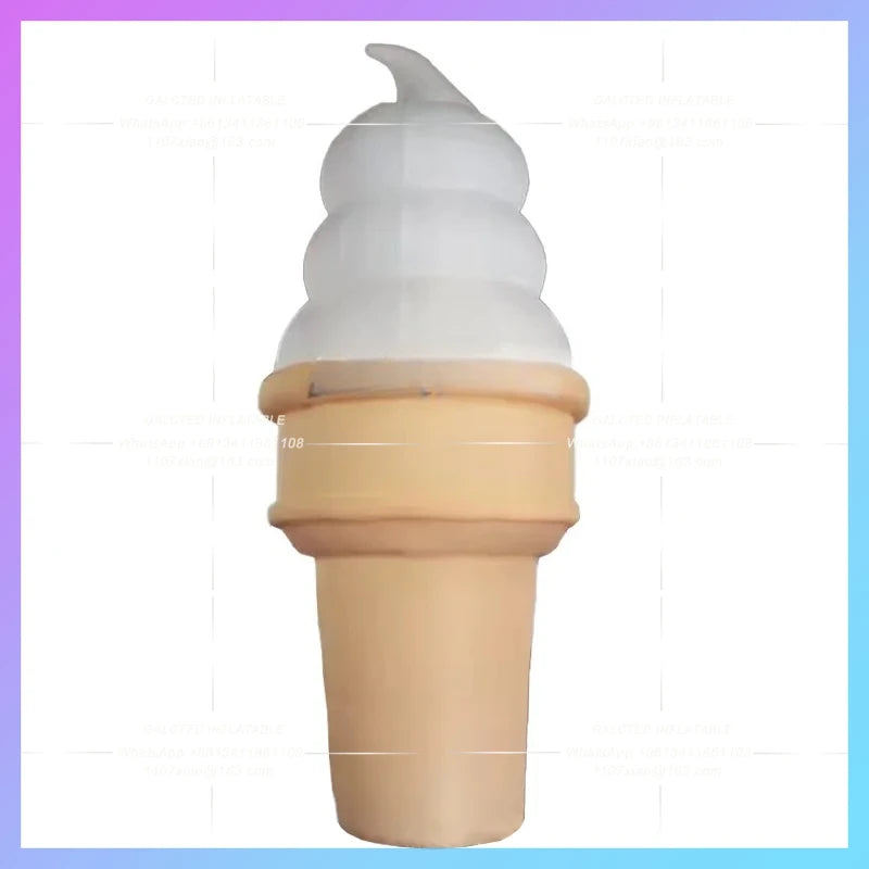 dessert cute cartoon air model Giant sweet inflatable ice cream pink  for drinks cake ice cream decoration prop