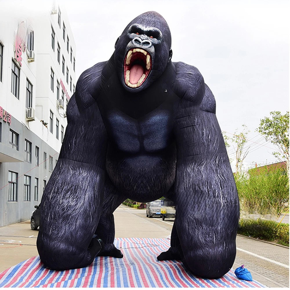 Gorilla For Festival Outdoor Event Giant Black Gorilla Inflatable Customized 6m High Huge Inflatable