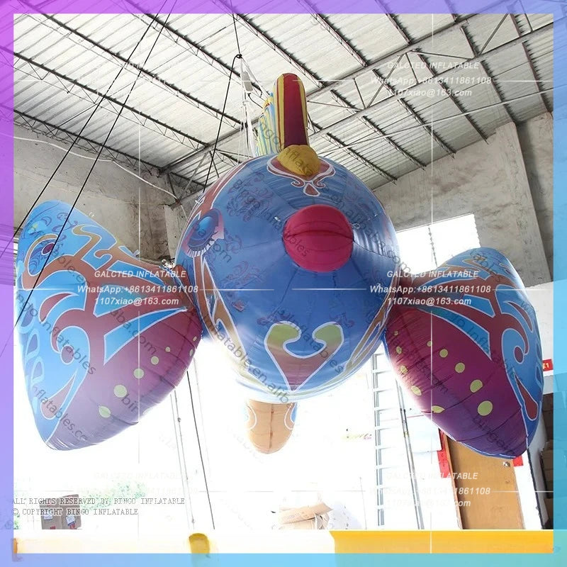Inflatable Hanging Nemo Dolly Fish Balloon 3M / 10ft Inflatable Fish Model Flying Fish  with Blower for Ocean Theme Decoration