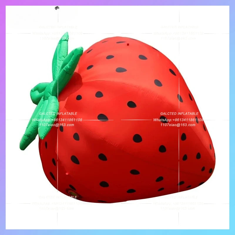 Inflatable Strawberry Fruit Model Customized 8.2Ft  Inflatable Cartoon Fruit For Outsoor Decorations