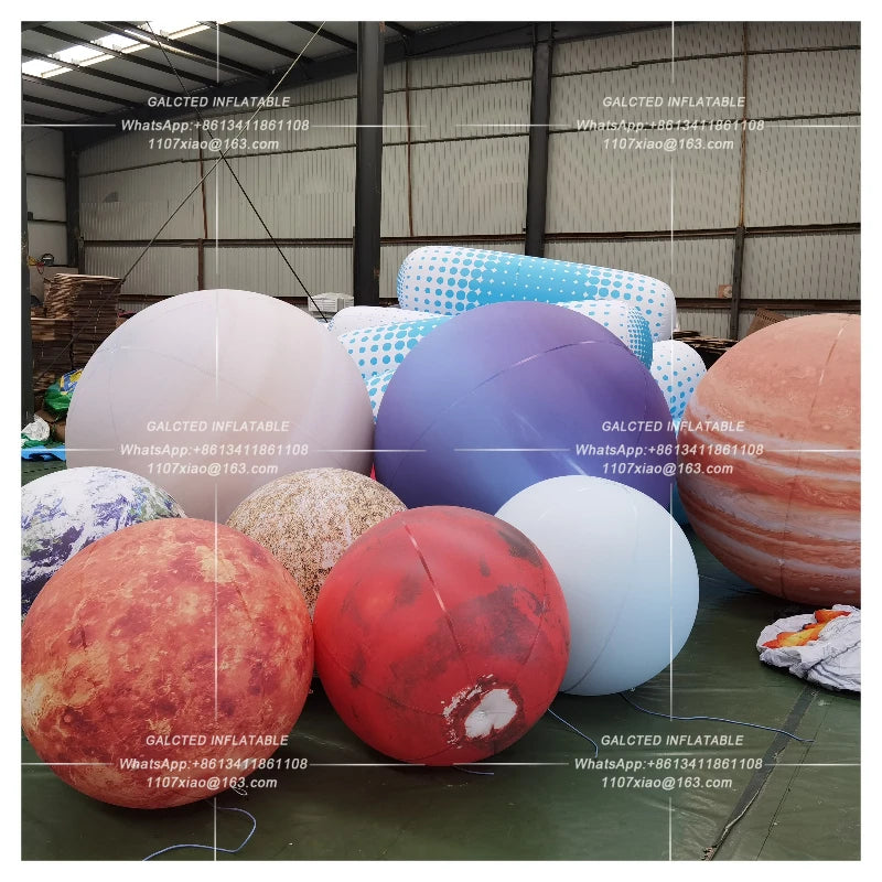 Giant Inflatable Venus Ball With LED Lights PVC airtight Planet Balloon Event Party Show Stage Decoration Advertising Hanging