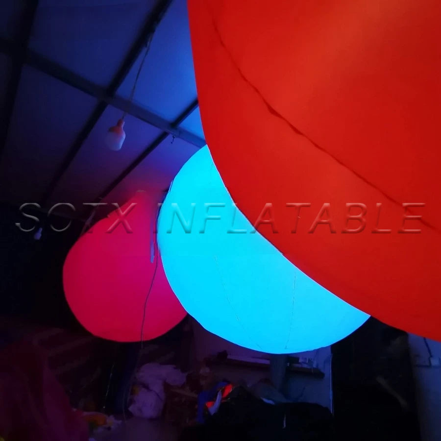 For Decorations Ceiling Hanging Decoration LED lighting Inflatable Round Ball /Inflatable Pellet