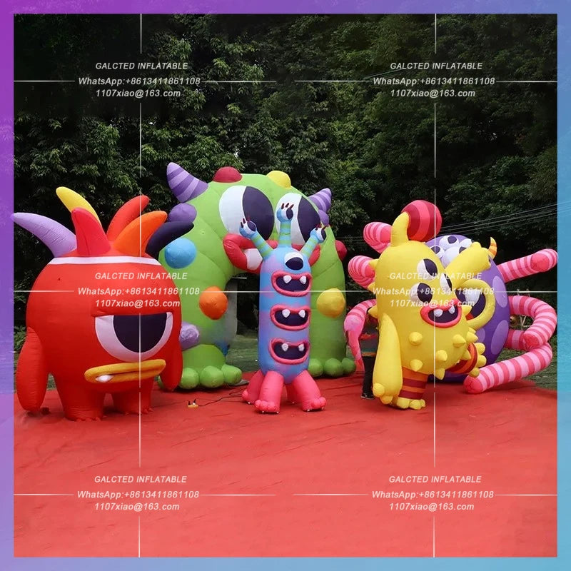 Inflatable Halloween Monster Customized Lovely Mascot Blow Up Oxford Toy For Halloween Decoration