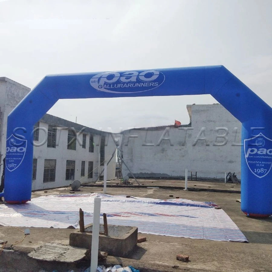 with removable banner for running Finish line Inflatable Race Arch,Customized logo 8x4m sport game gate balloon