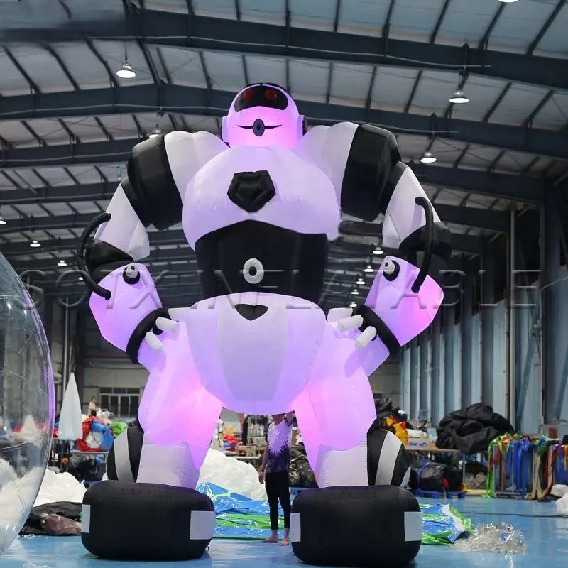 Business Store Party 3m/6m Giant Inflatable Robot Outdoor Indoor Advertising Inflatable Robot Cartoon Model for Event