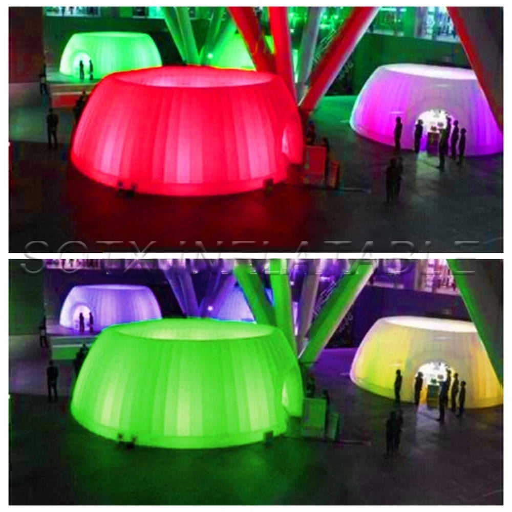 Meeting And Exhibition Led Round Room Inflatable Office Tent Inflatable Dome Tent Model For Event