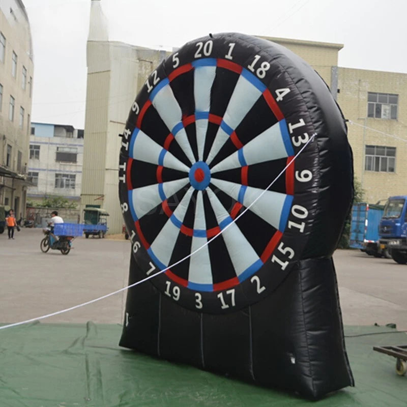 Dartboard Sport Game 3mH PVC Inflatable Soccer Darts Board Giant Outdoor Soccer Darts Board with Ball Blower for Kick