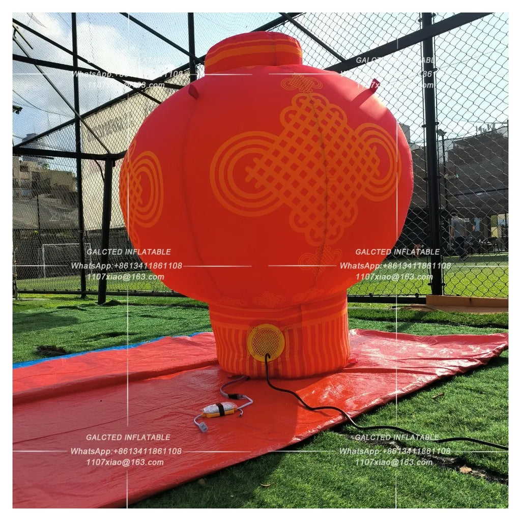 Inflatable Oriental Lantern With Blower Giant Outdoor Event Display And Grand Opening Advertising Decor