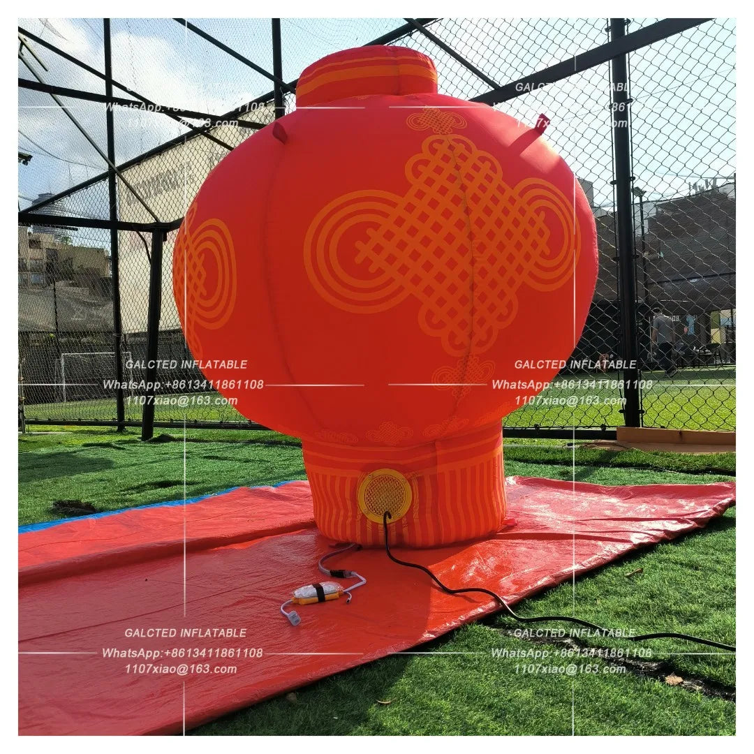 Inflatable Oriental Lantern With Blower Giant Outdoor Event Display And Grand Opening Advertising Decor